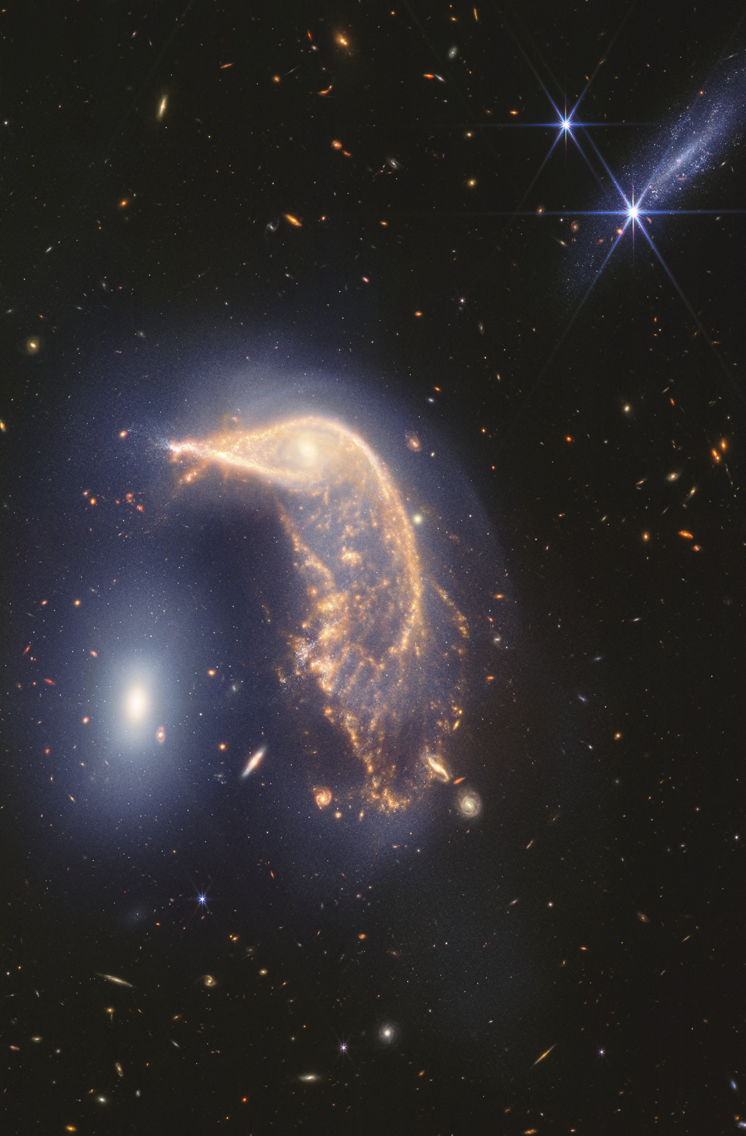 Arp 142, NGC 2936 (Penguin) and NGC 2937 (Egg) — iPad Mini