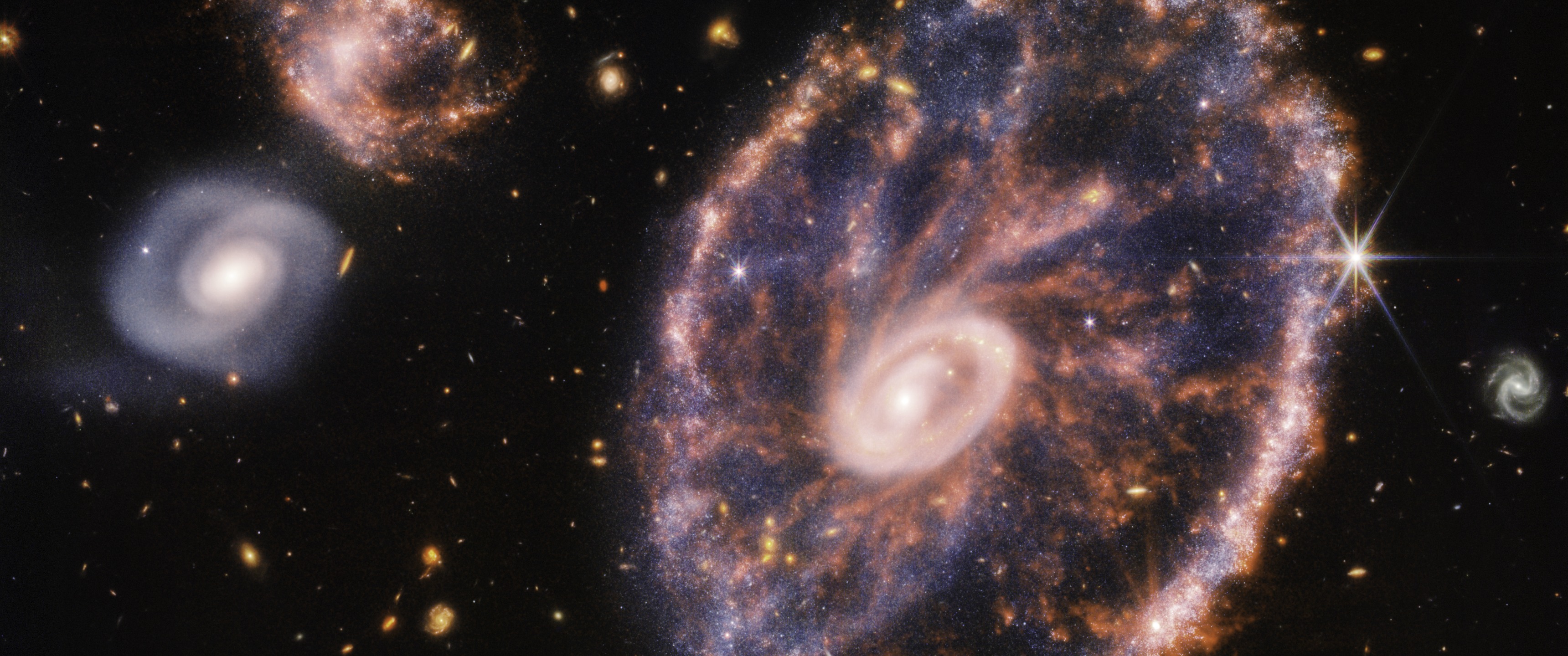 Cartwheel Galaxy, ESO 350-40 — Ultrawide 1440p