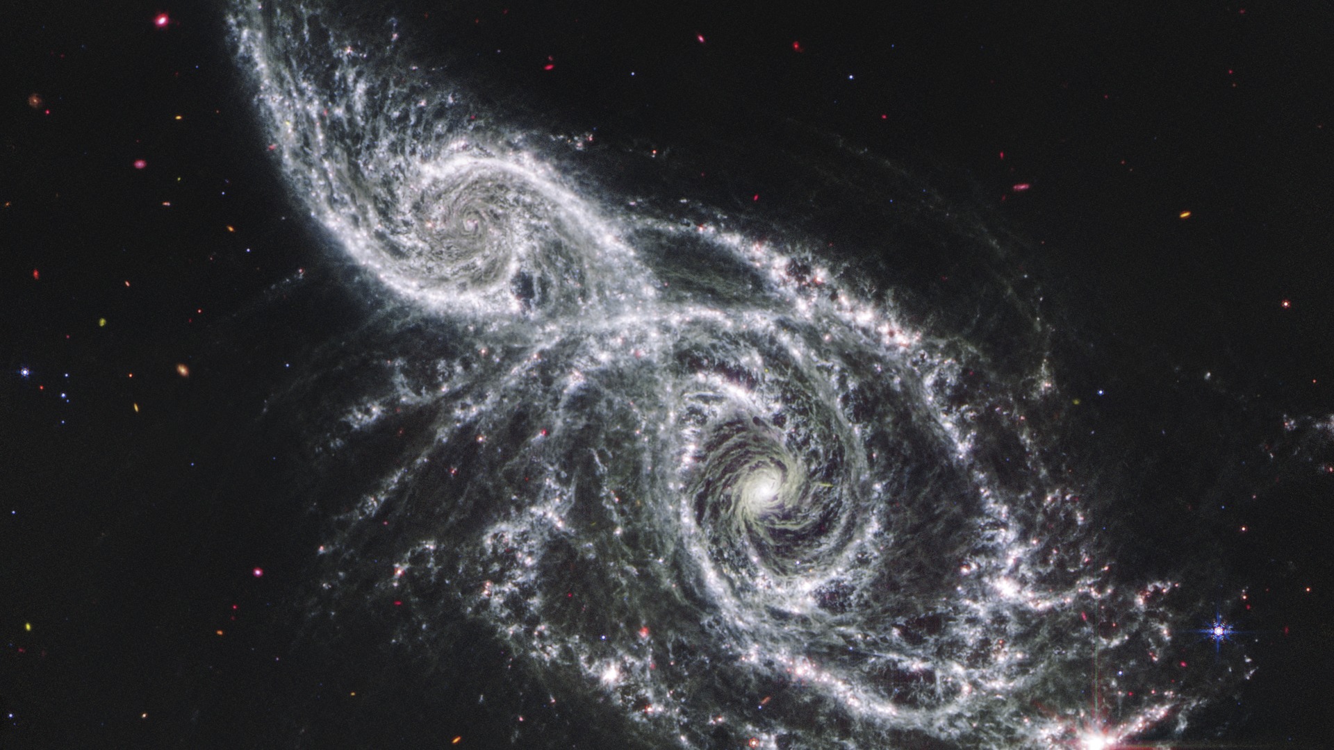 IC 2163 and NGC 2207 — Desktop HD