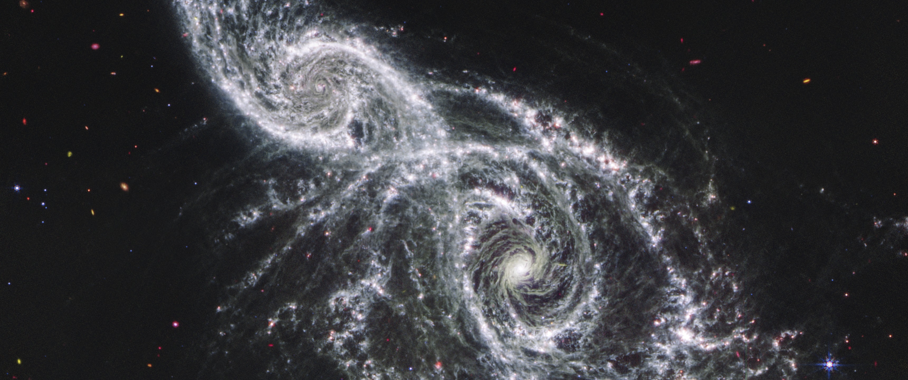 IC 2163 and NGC 2207 — Ultrawide 1440p