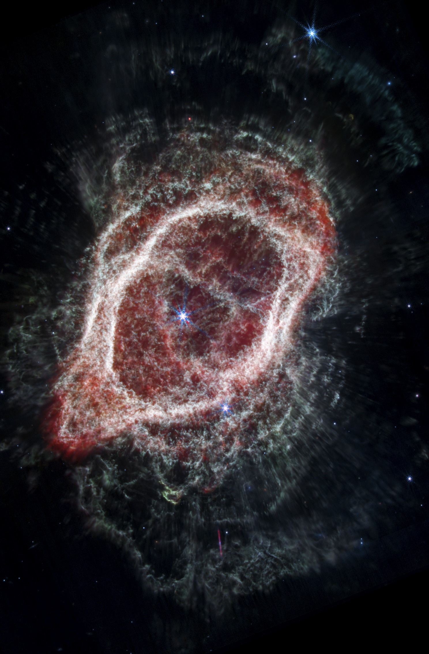 Southern Ring Nebula, Scattered Outflow — iPad Mini