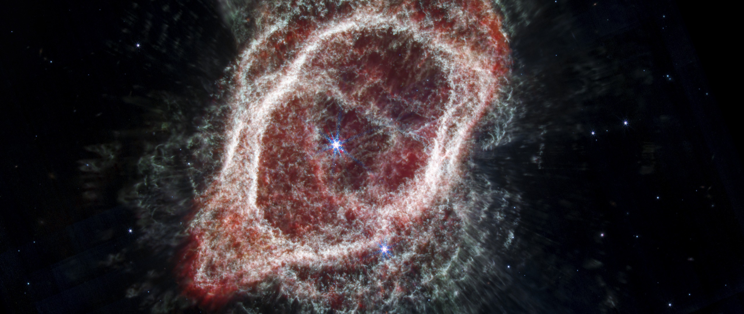 Southern Ring Nebula, Scattered Outflow — Ultrawide 1080p