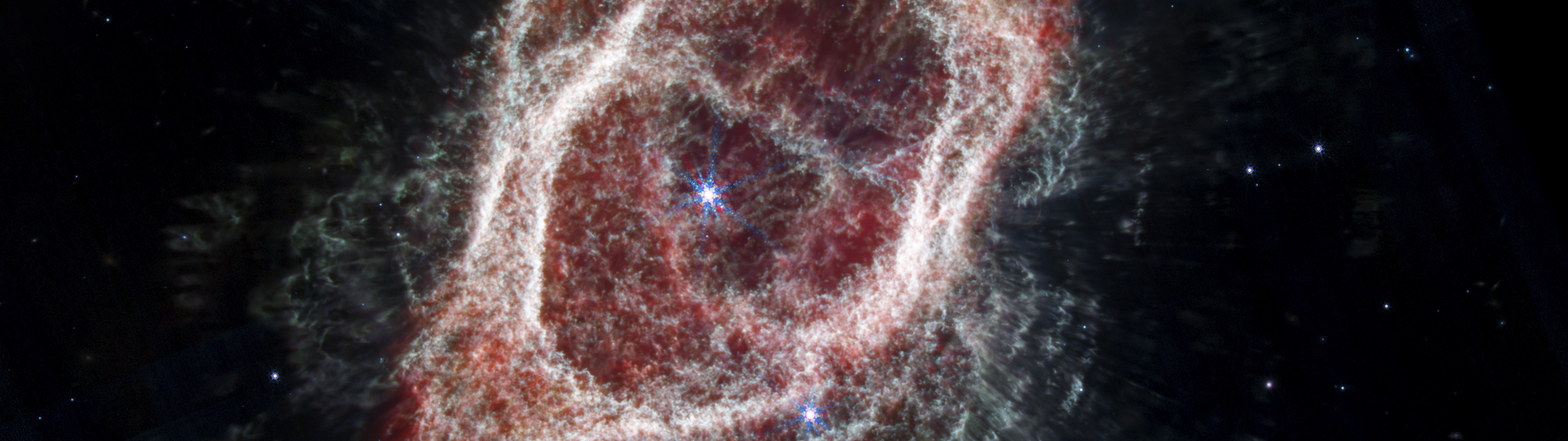 Southern Ring Nebula, Scattered Outflow — Super Ultrawide