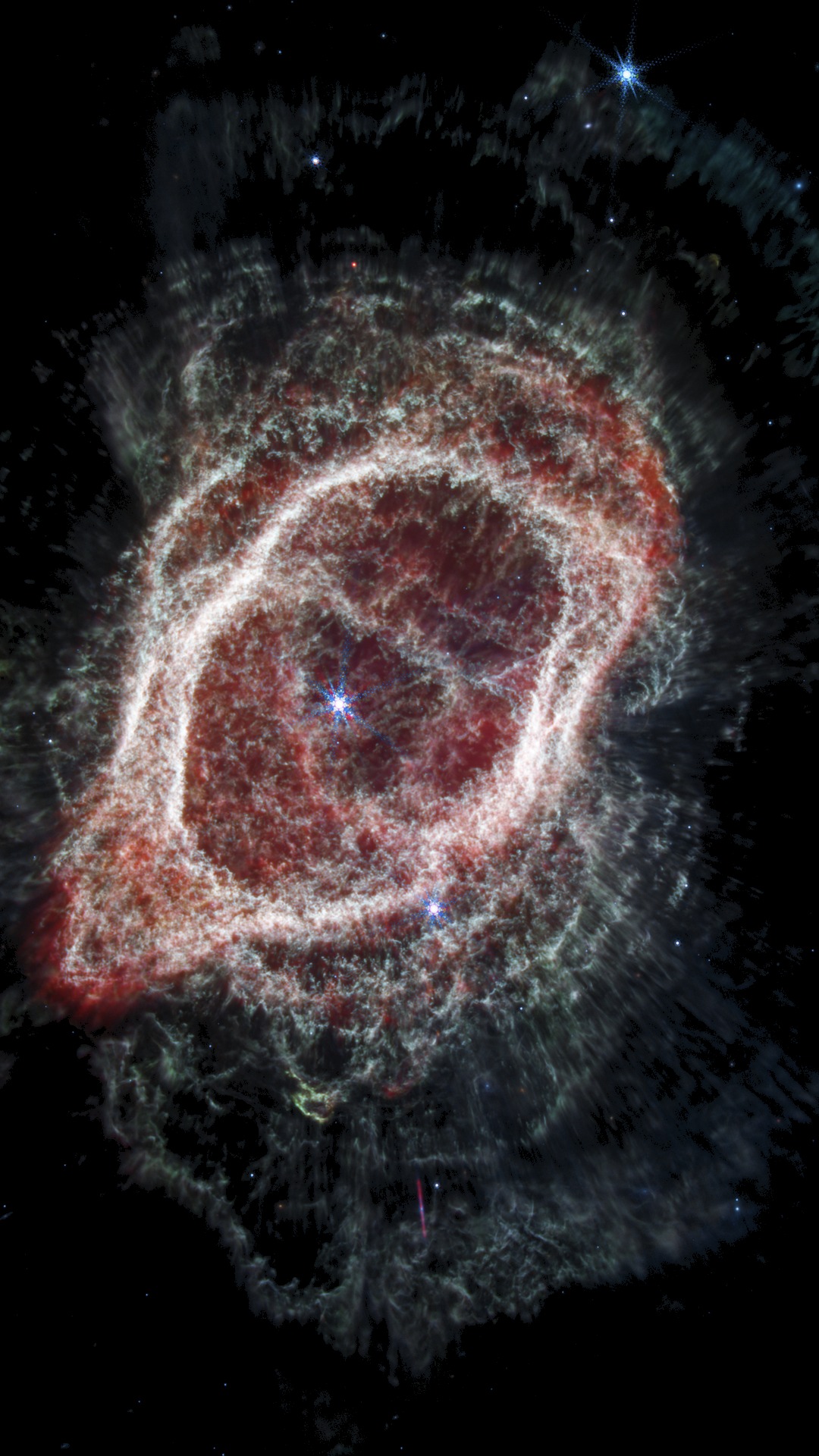 Southern Ring Nebula, Scattered Outflow — AMOLED Optimised
