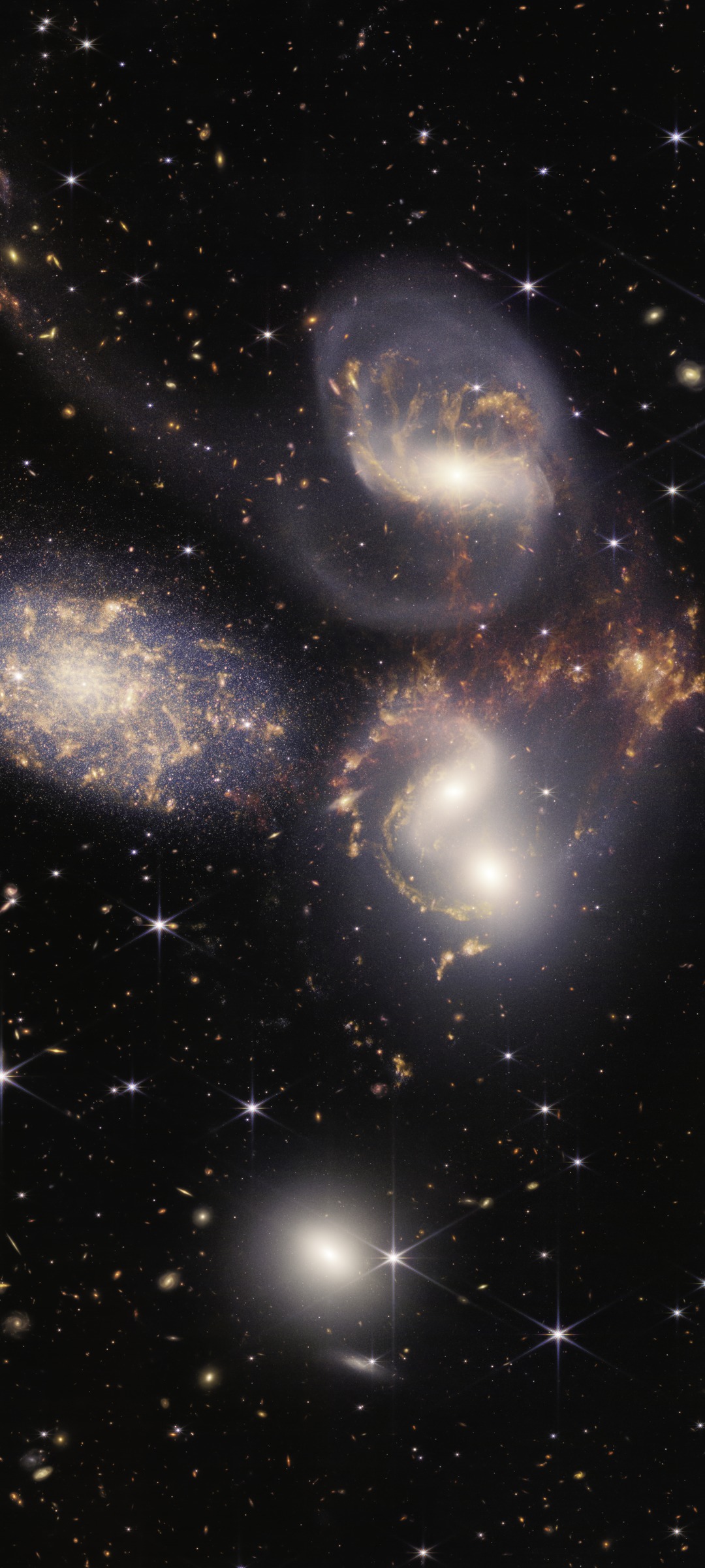 Stephan's Quintet, HCG 92, NIRCam and MIRI Composite — Google Pixel 8