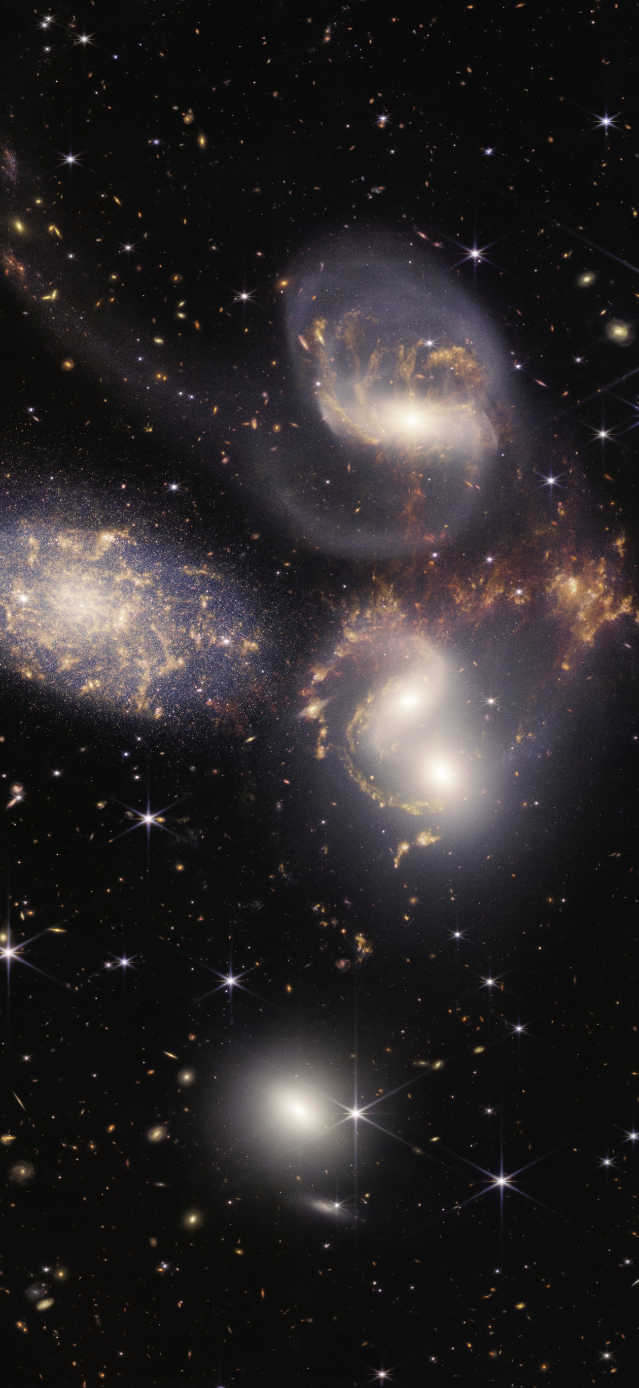 Stephan's Quintet, HCG 92, NIRCam and MIRI Composite — iPhone Air