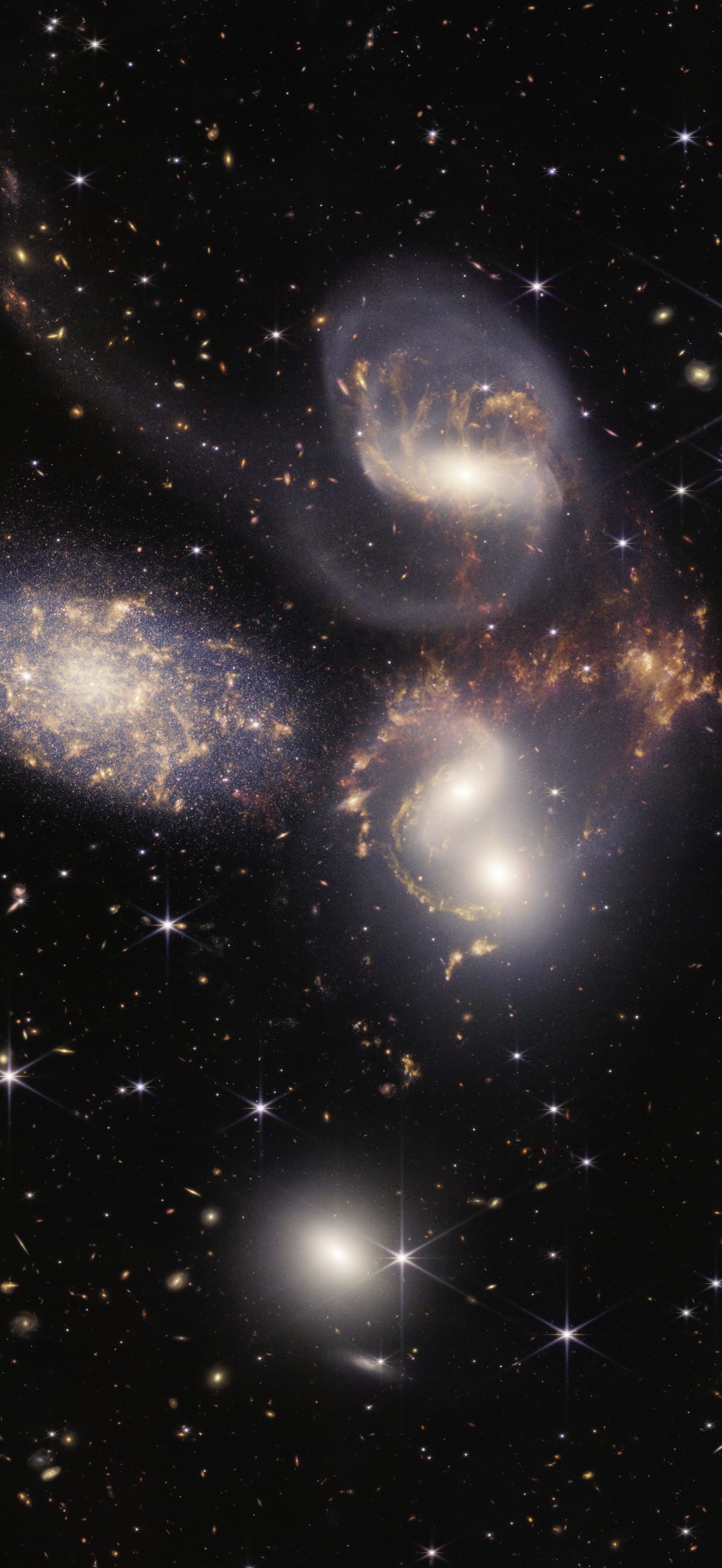 Stephan's Quintet, HCG 92, NIRCam and MIRI Composite — iPhone 17 Pro Max