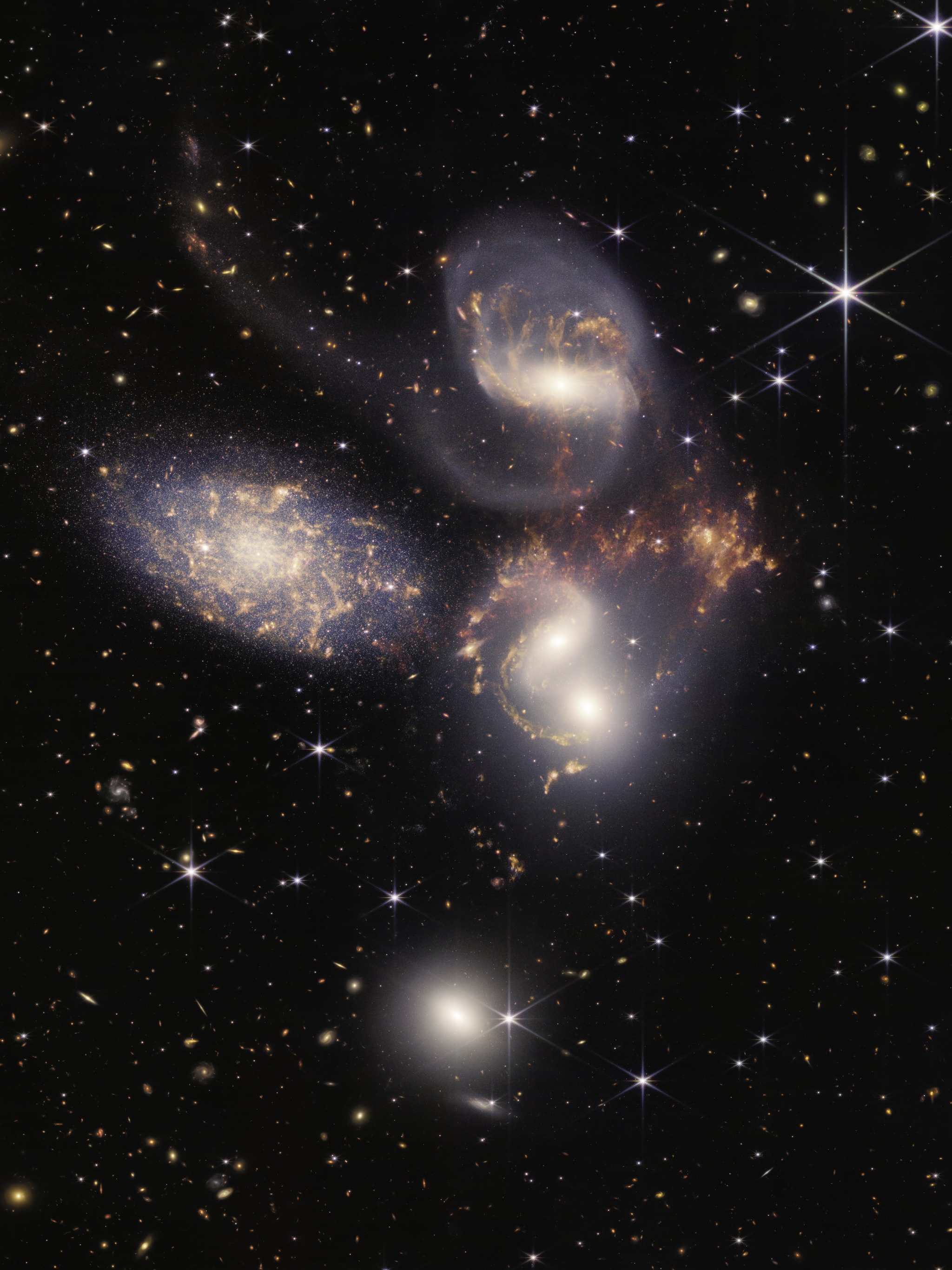 Stephan's Quintet, HCG 92, NIRCam and MIRI Composite — iPad Pro 12.9"