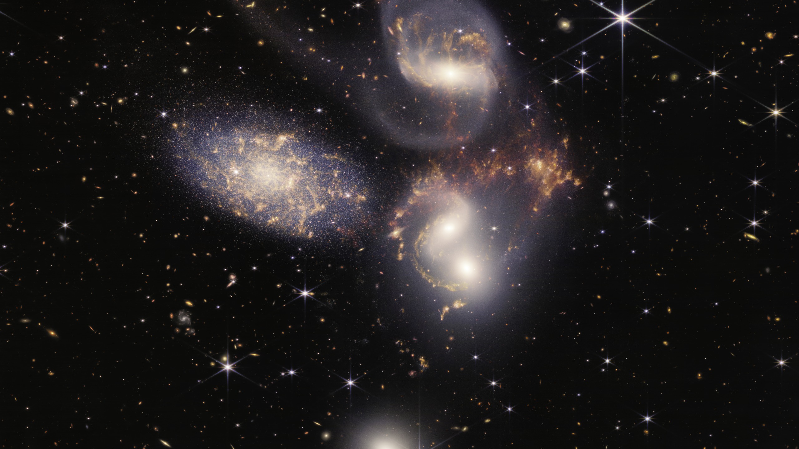 Stephan's Quintet, HCG 92, NIRCam and MIRI Composite