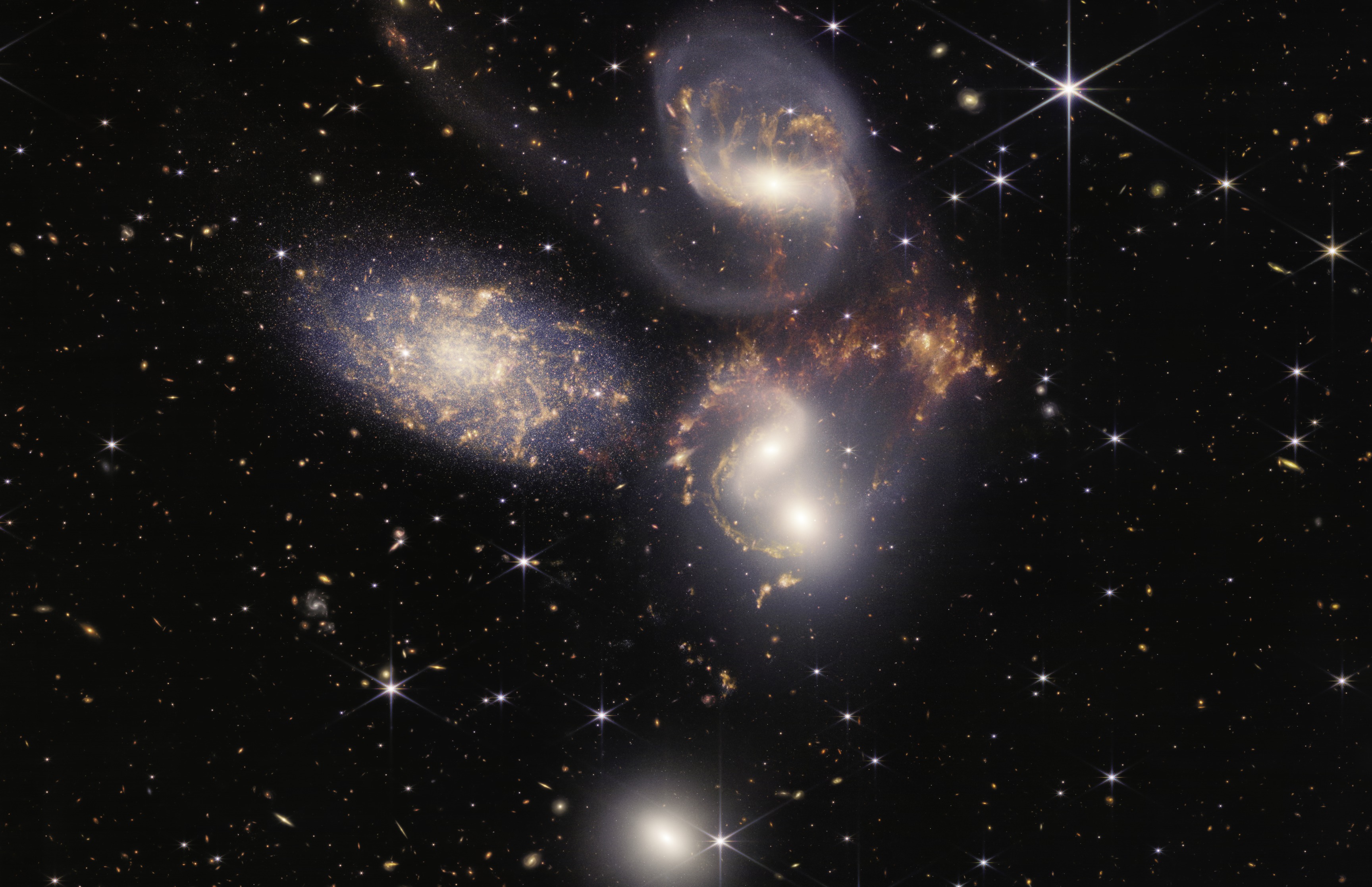 Stephan's Quintet, HCG 92, NIRCam and MIRI Composite — MacBook 16"