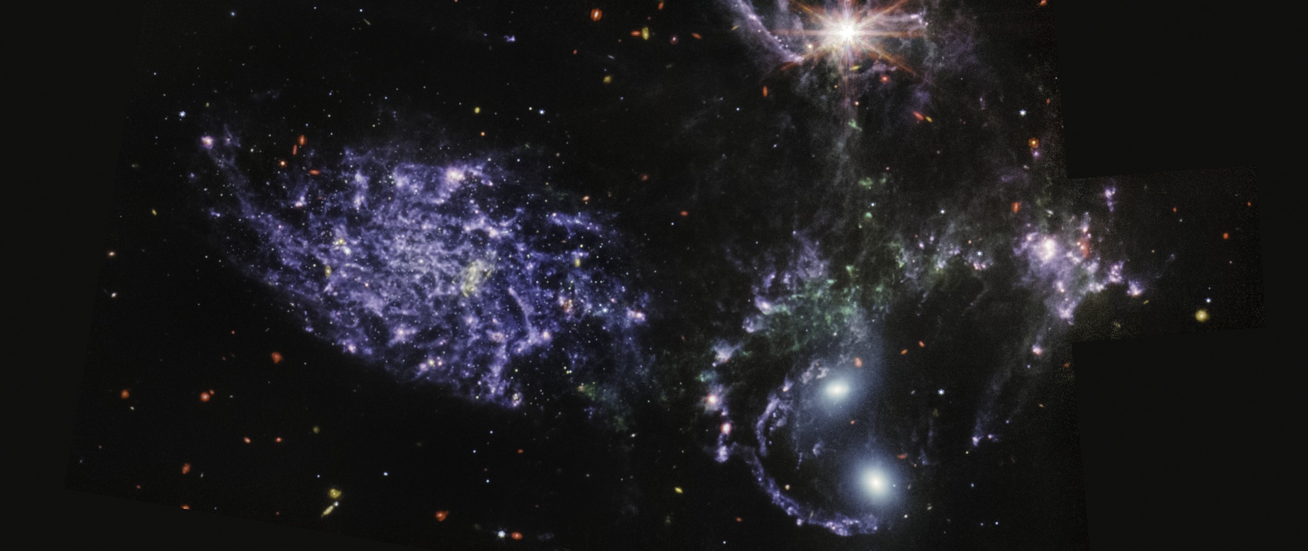 Stephan's Quintet, HCG 92, MIRI — Ultrawide 1080p