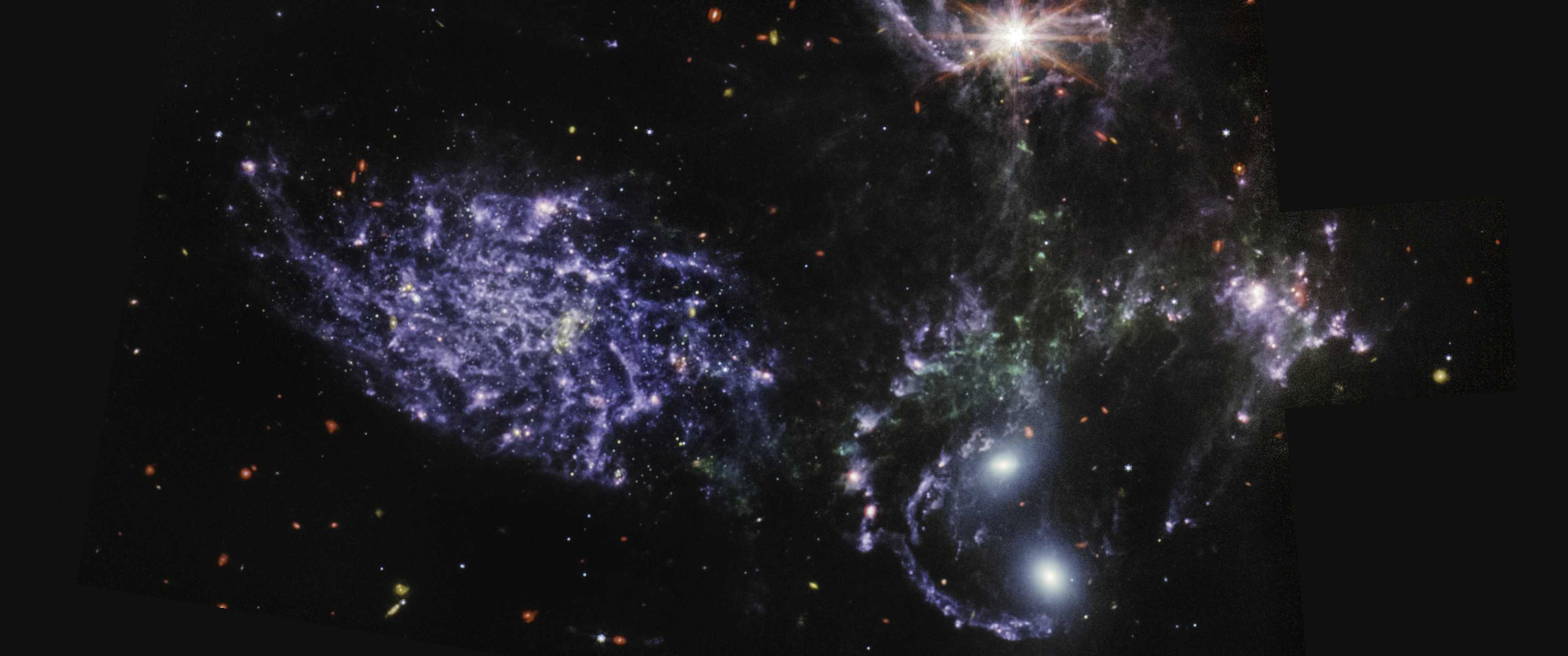 Stephan's Quintet, HCG 92, MIRI — Ultrawide 1440p