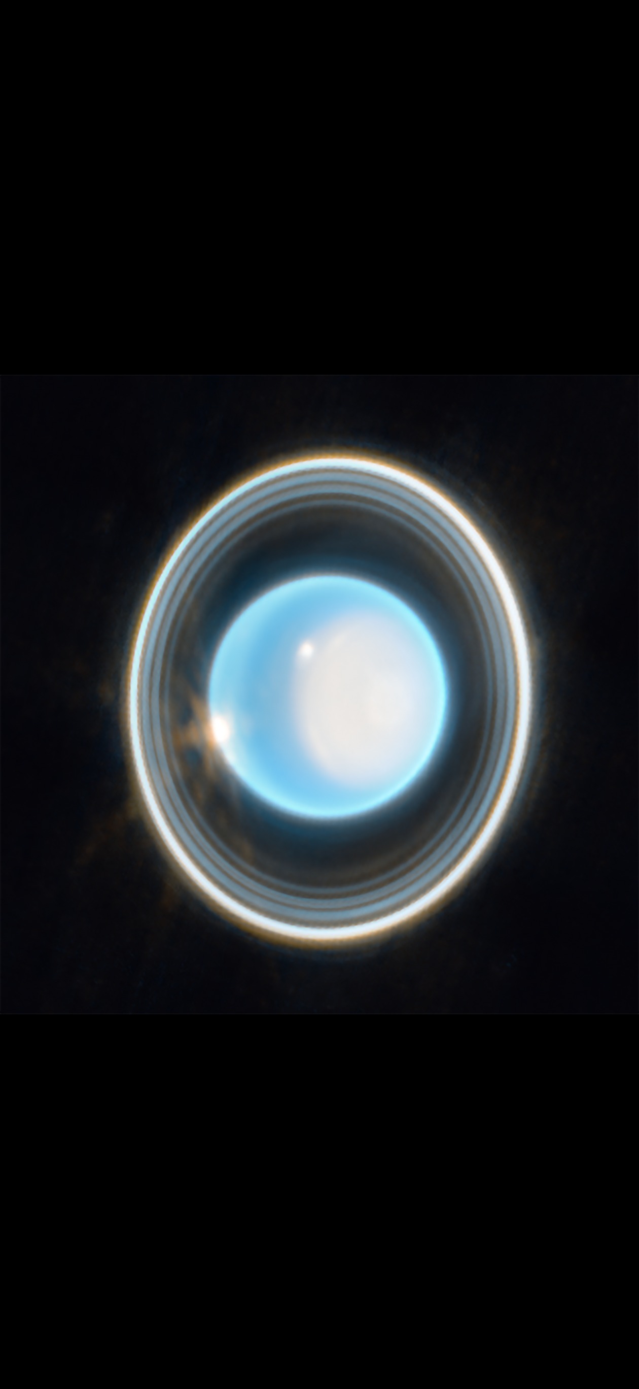 Uranus, Rings and Polar Cap — iPhone Air