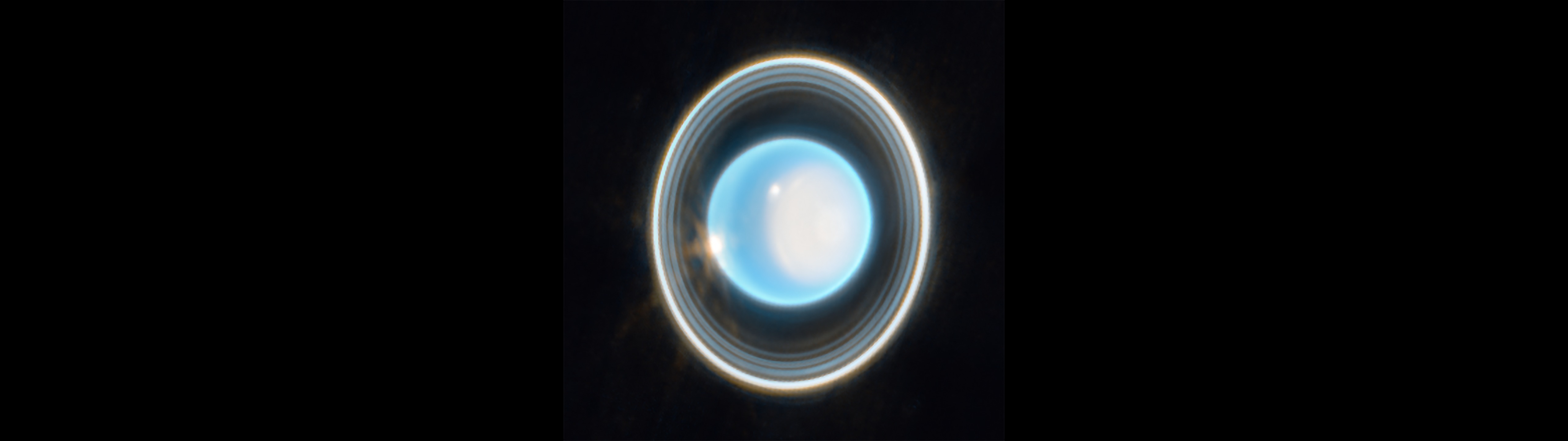 Uranus, Rings and Polar Cap — Super Ultrawide