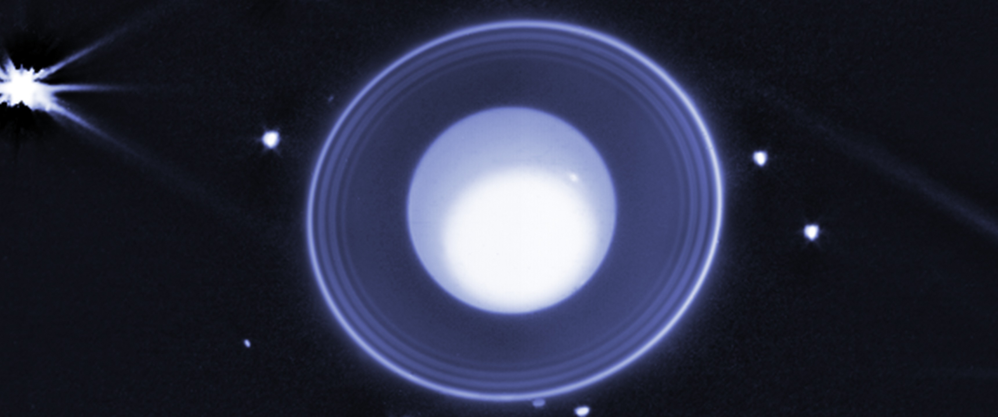 Uranus and Its New Moon — Ultrawide 1440p