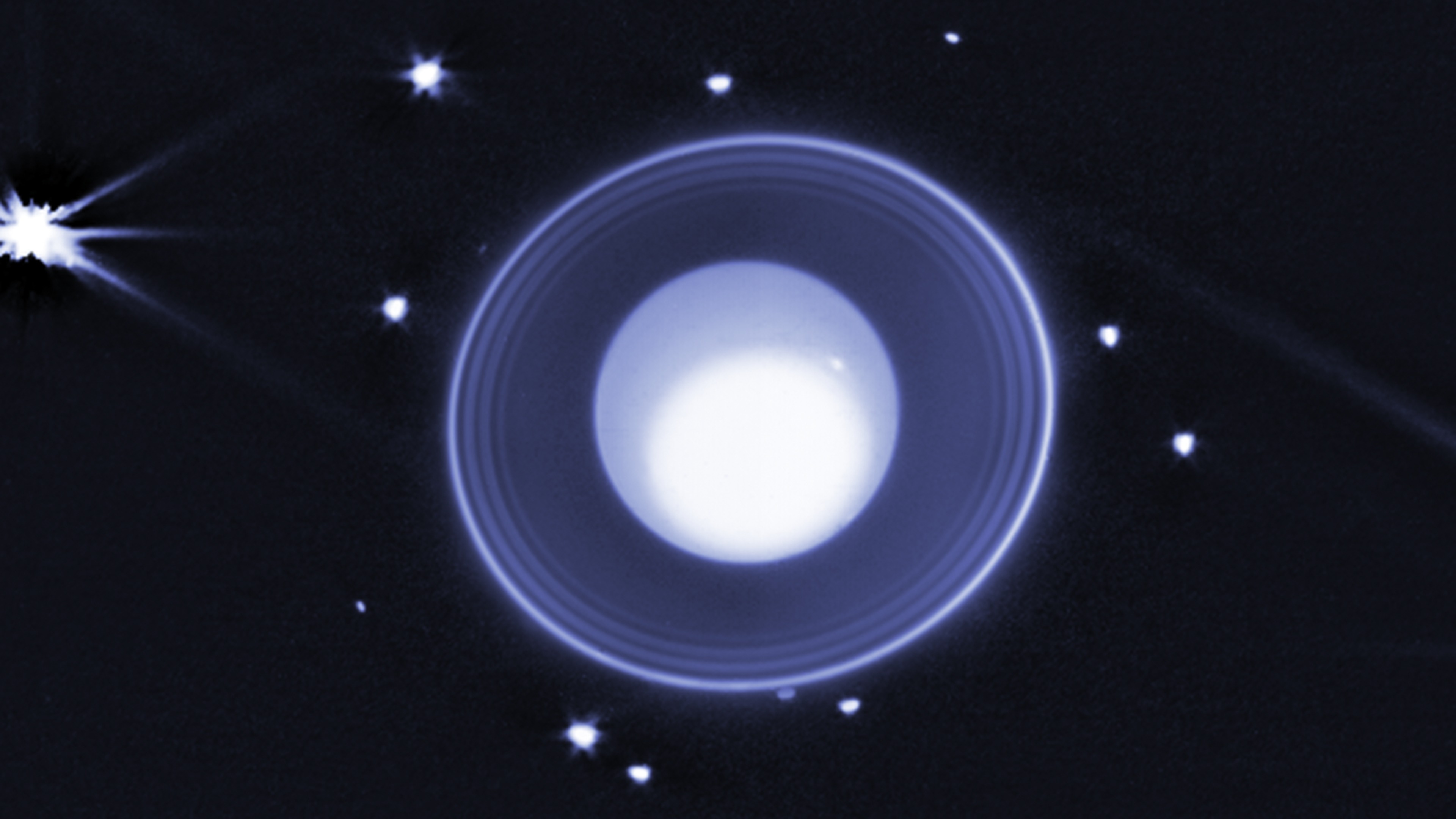 Uranus and Its New Moon — Desktop 4K